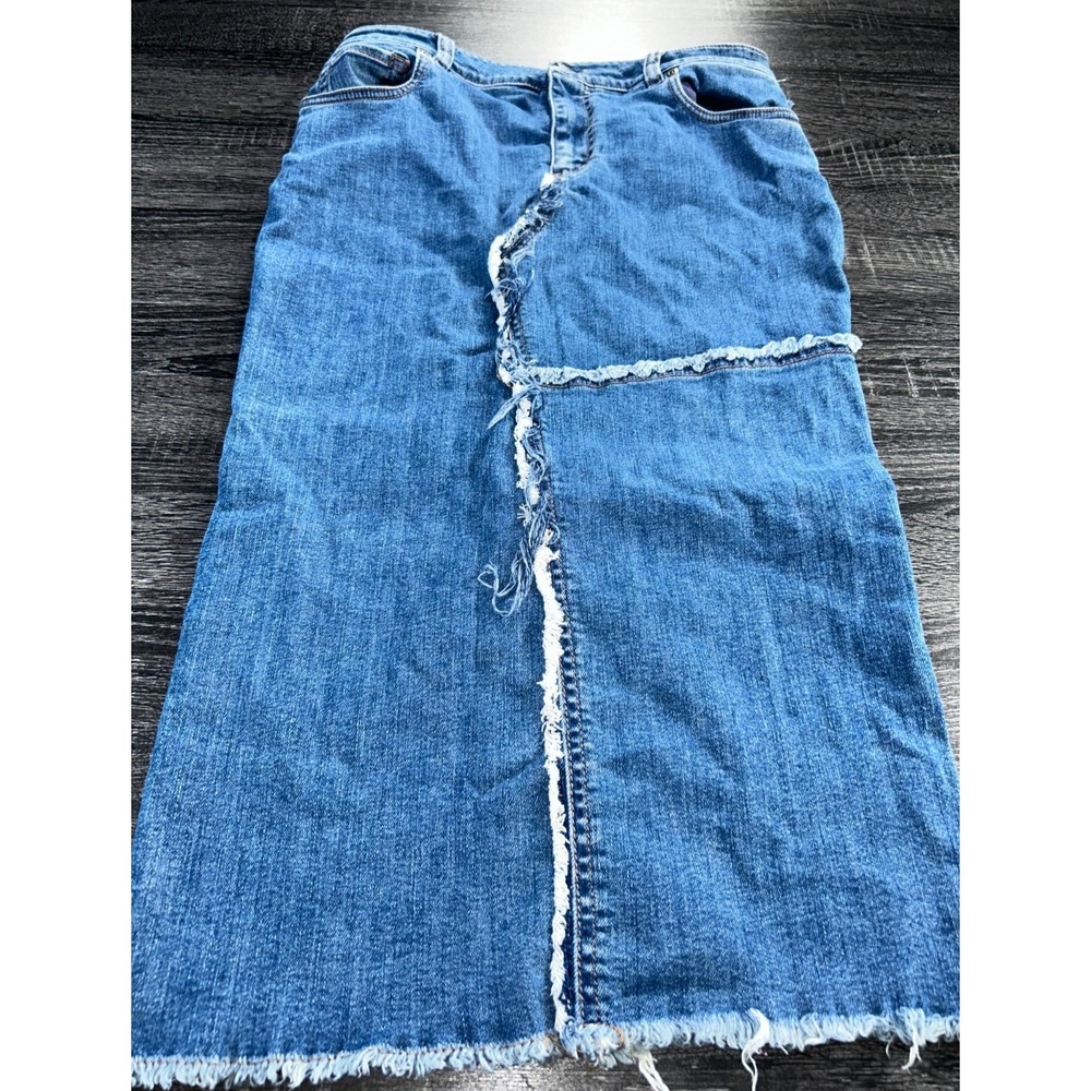 Tom Ford Distressed Denim Skirt Women's Size 40 Italy Authentic Designer Rare